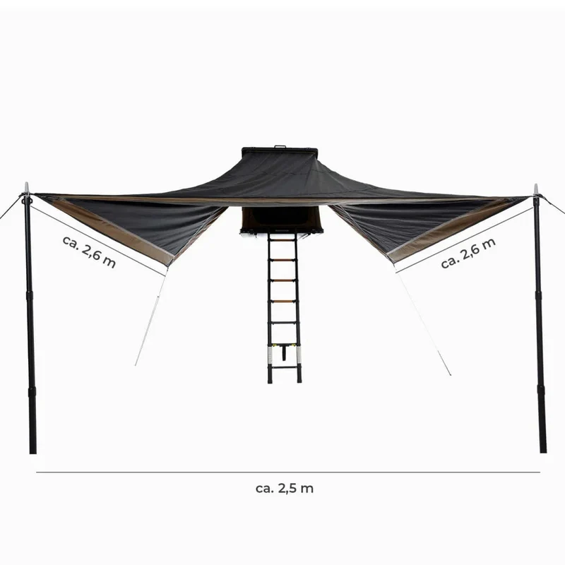 Sonnensegel zu Vickywood CUMARU LIGHT 127 schwarz goldbraun