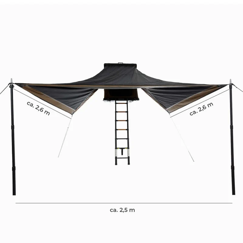 Sonnensegel zu Vickywood CUMARU LIGHT 152 schwarz goldbraun