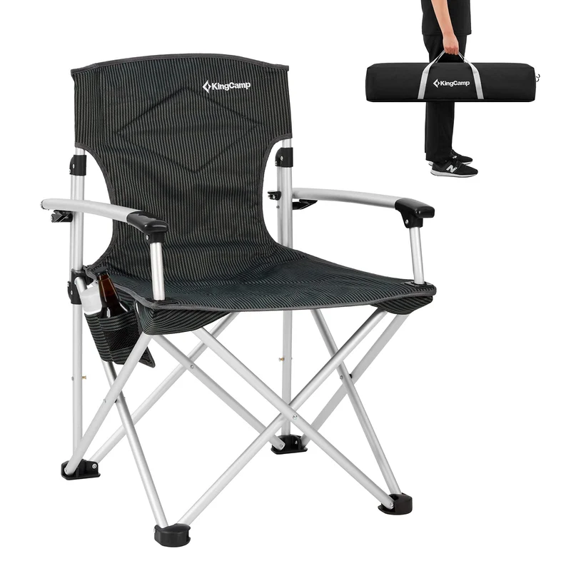 KingCamp CANNA HARD Compact Camp Chair – Lightweight Aluminum Armrest Chair
