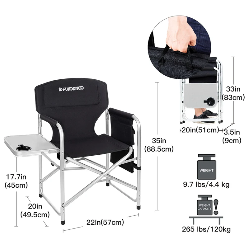 FUNDANGO Aluminum Director's Chair