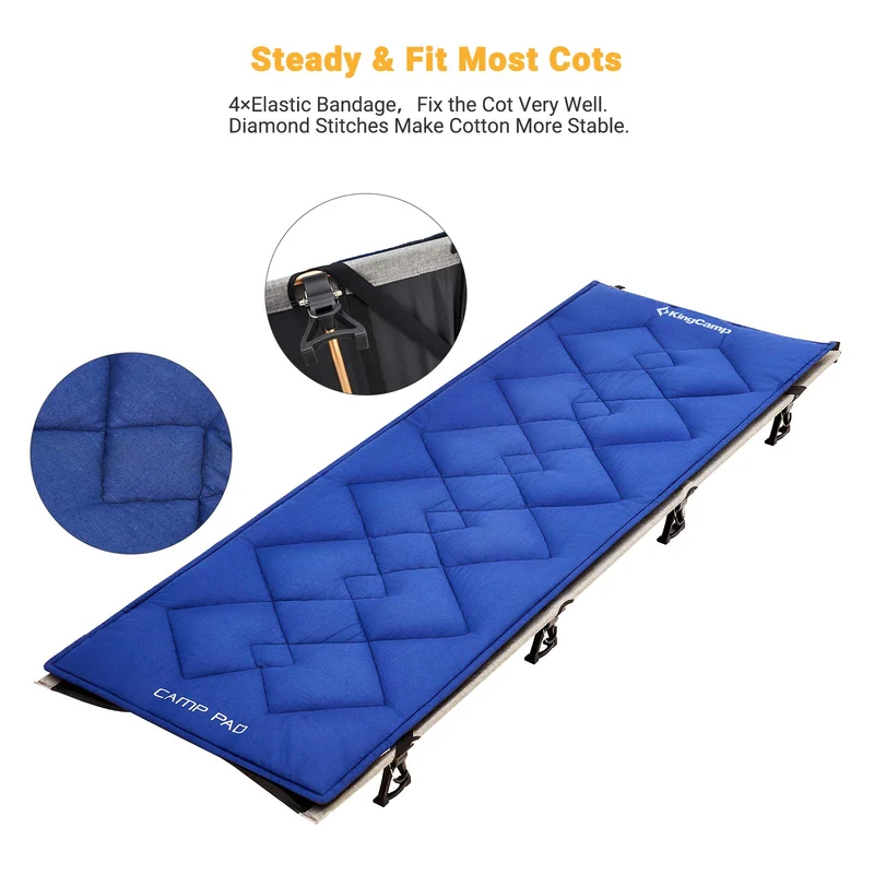 KingCamp Ultralight Camping Cot & Padding Set