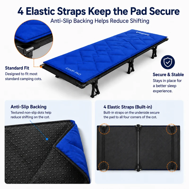 KingCamp Ultralight Camping Cot & Padding Set