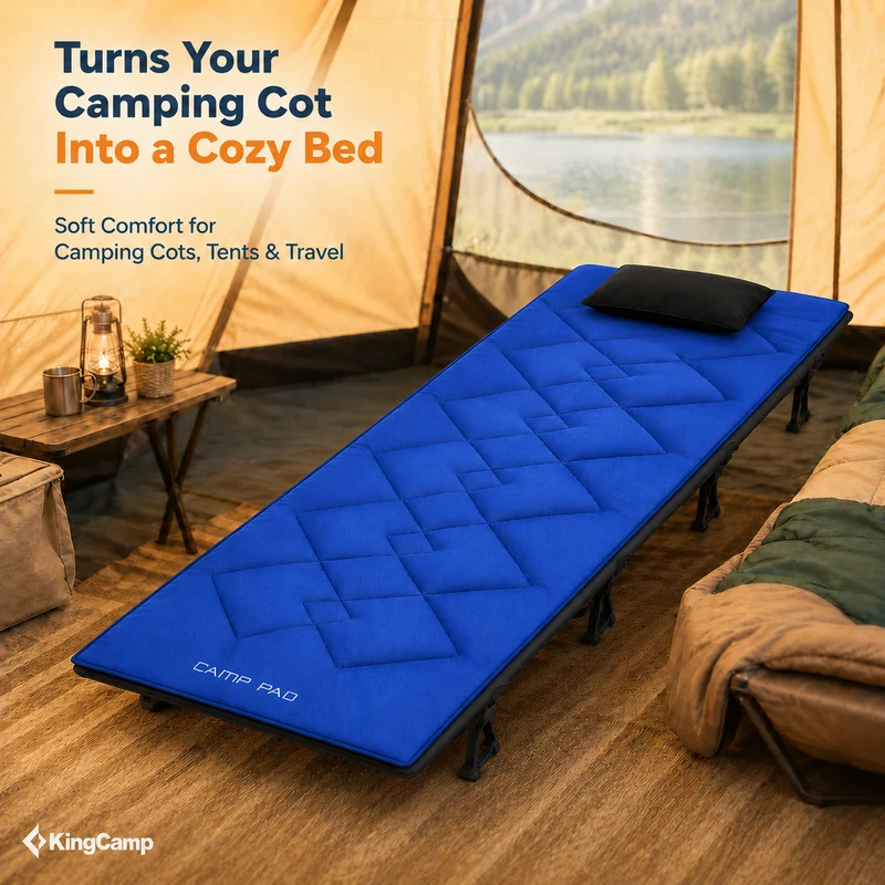 KingCamp Ultralight Camping Cot & Padding Set
