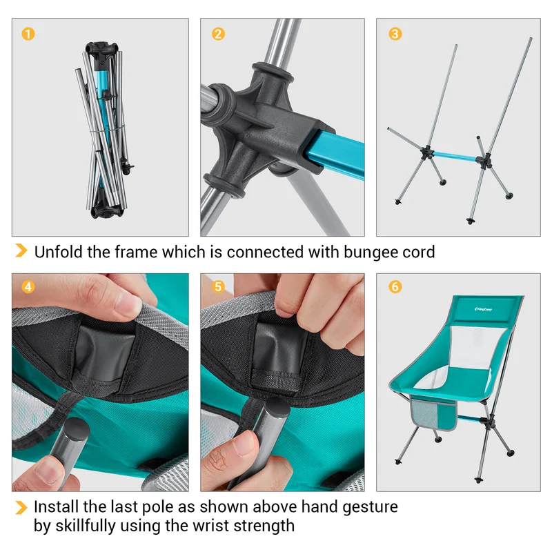 KingCamp Ultralight Highback Camping Chair