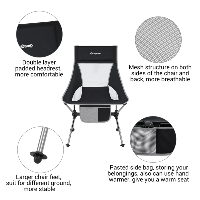 KingCamp Ultralight Highback Camping Chair