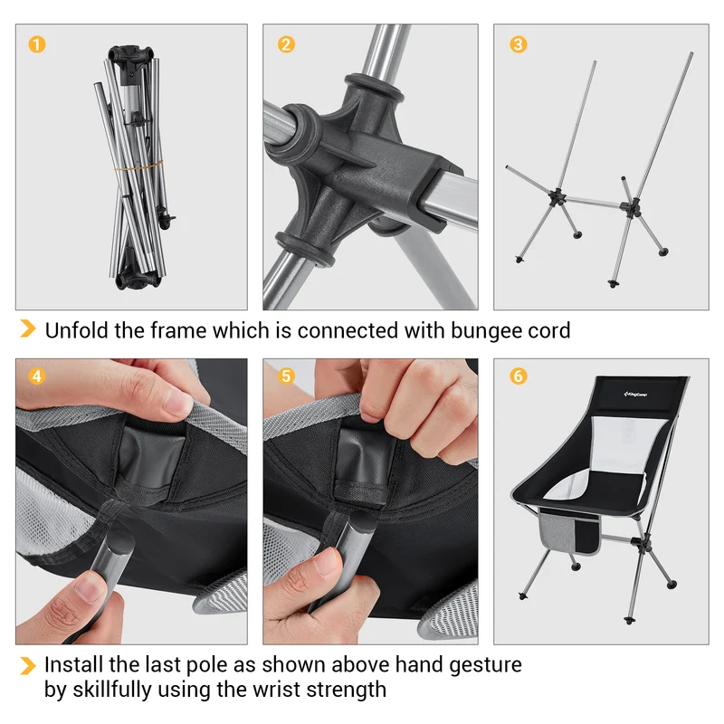 KingCamp Ultralight Highback Camping Chair