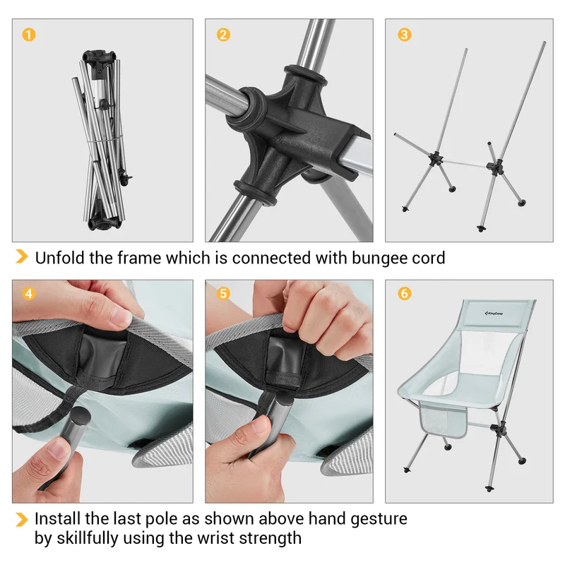 KingCamp Ultralight Highback Camping Chair