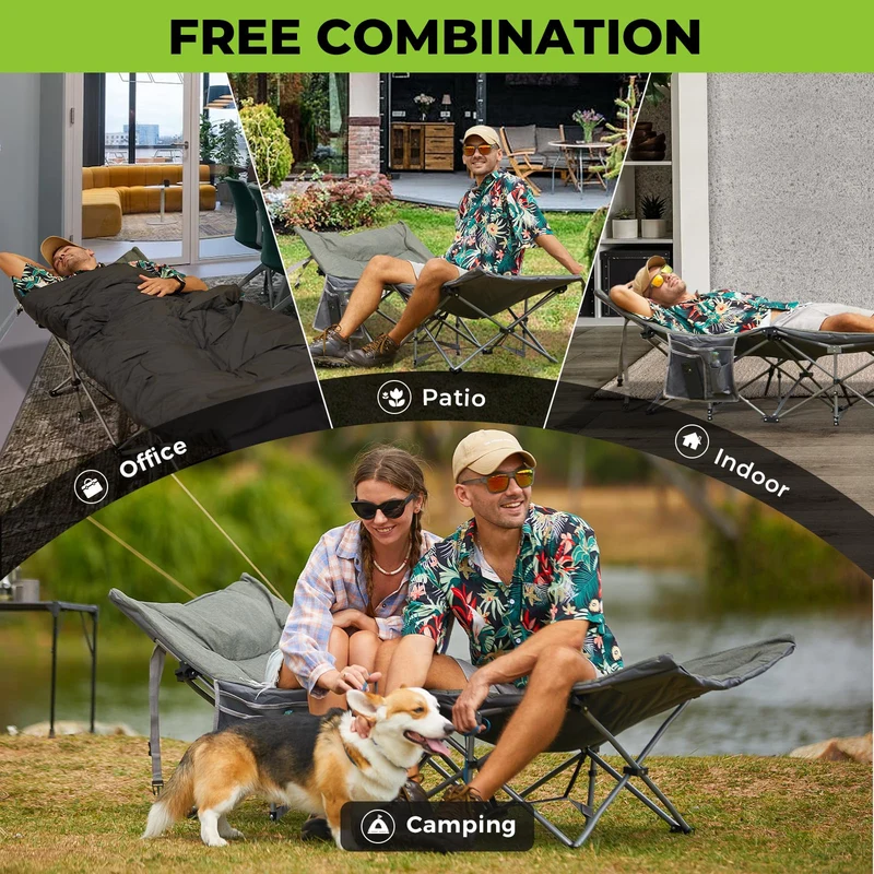 FUNDANGO Folding Camping Cot OAK COT PRO
