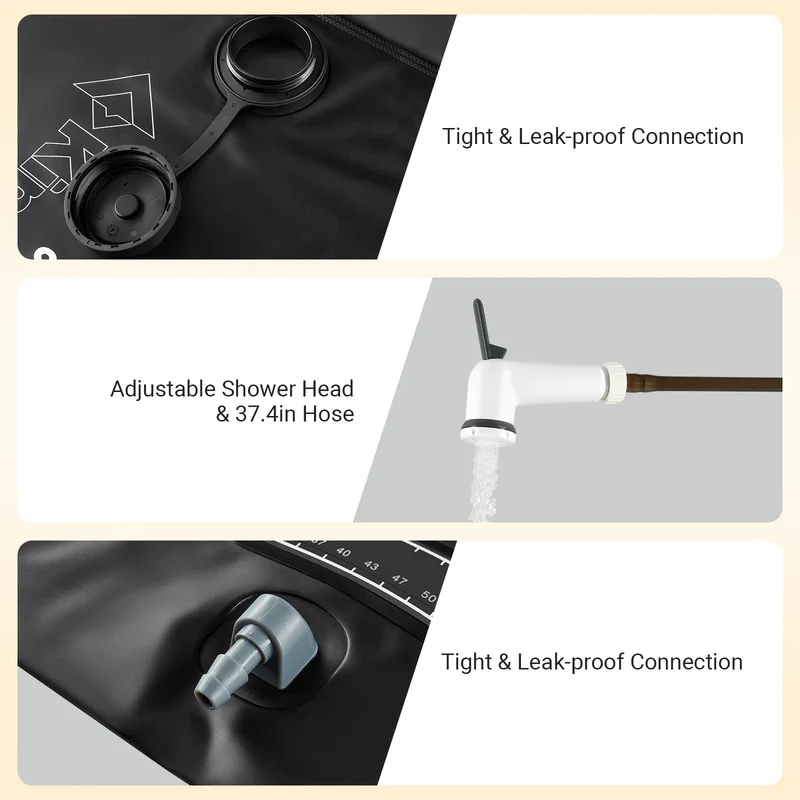 KingCamp Solar Shower Adjustable Shower