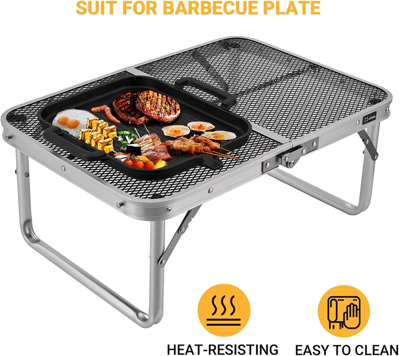 ATEPA Steel Mesh Table Portable Camping Table
