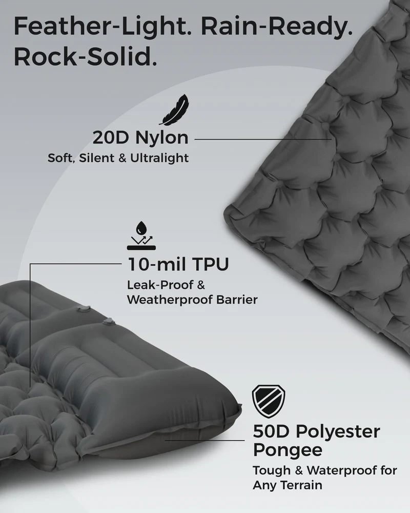 KingCamp COMFORT DUO 9 Double Air Pad | 2-Person Inflatable Camping Mattress