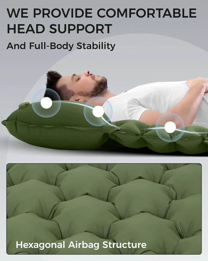KingCamp COMFORT DUO 9 Double Air Pad | 2-Person Inflatable Camping Mattress