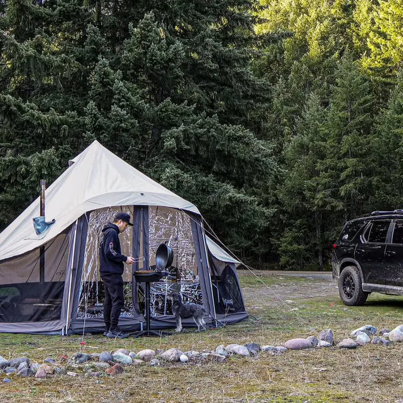 KingCamp KHAN LIGHT 400 Canvas Bell Tent For 4-6 Person