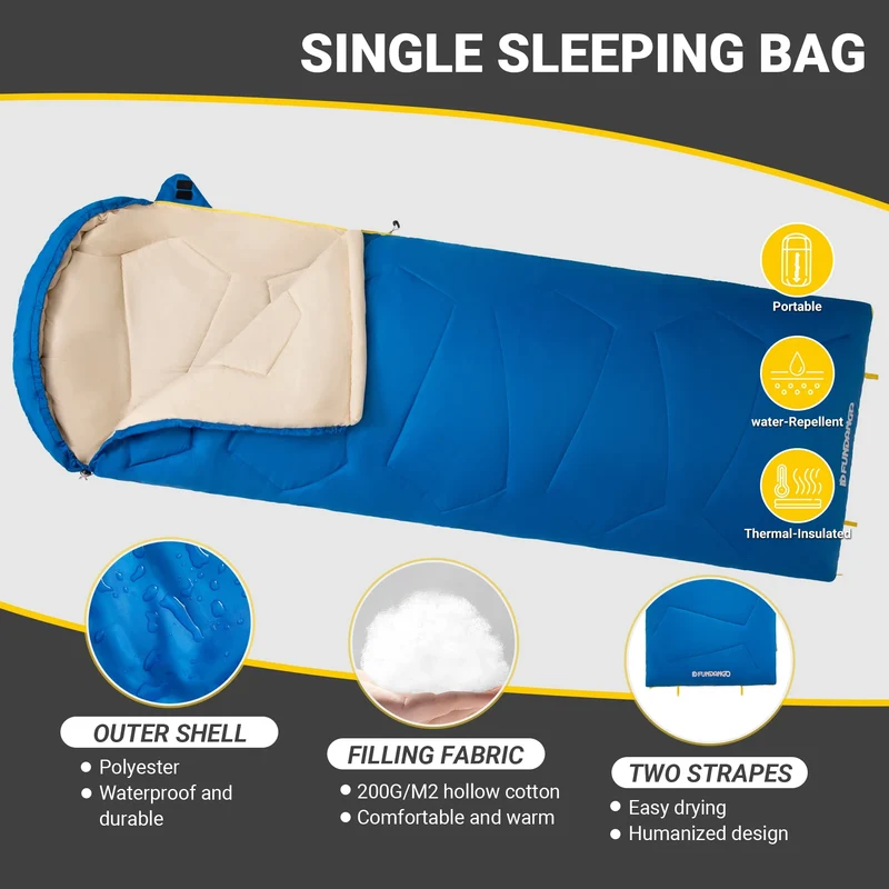 FUNDANGO WARM 200 Sleeping Bag-Envelope With Hood