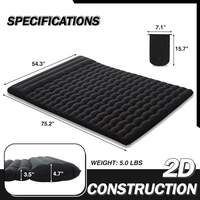 Double Sleeping Pad With Built-In Pillow