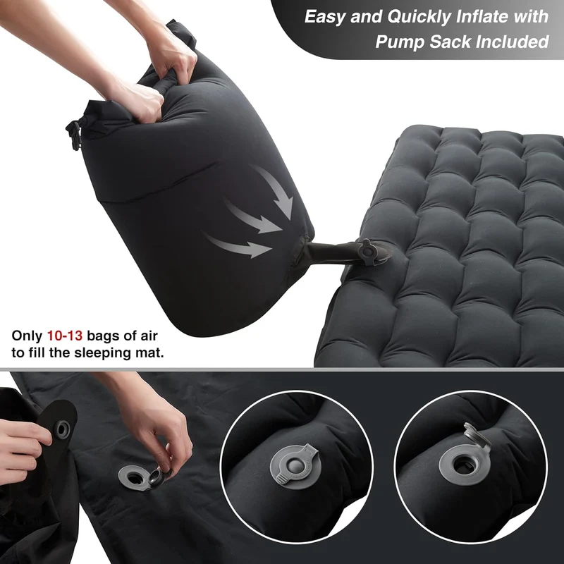 Double Sleeping Pad With Built-In Pillow