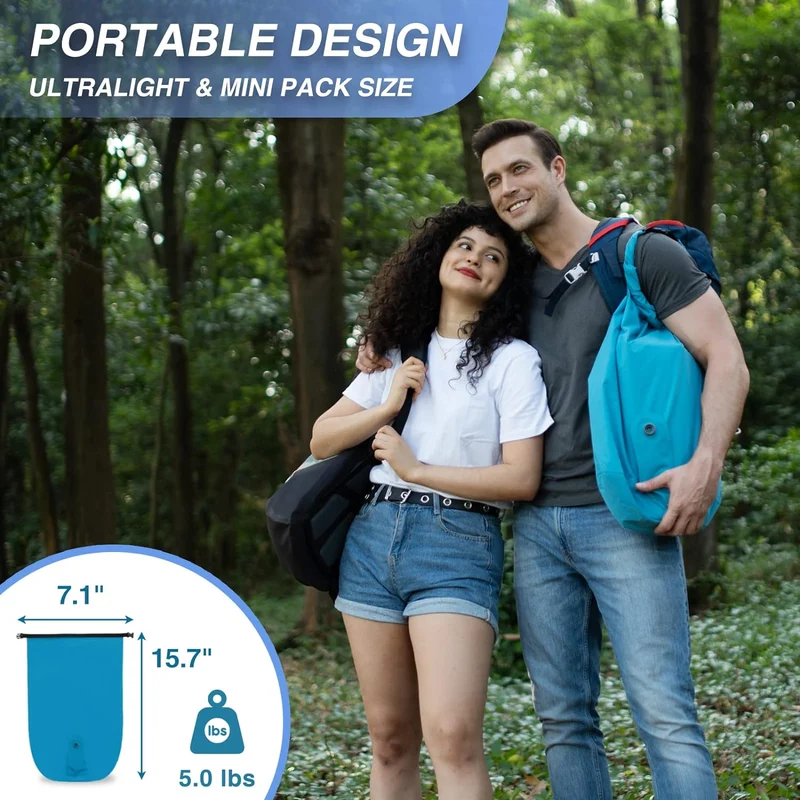Double Sleeping Pad With Built-In Pillow