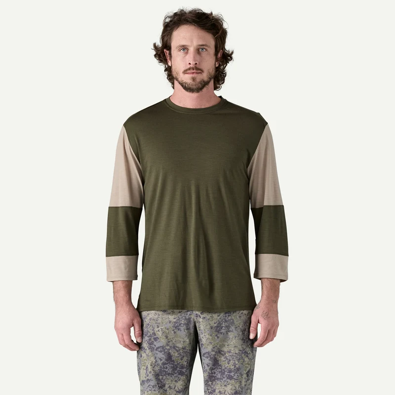 Men's Merino Blend 3/4 Sleeve Bike Jersey