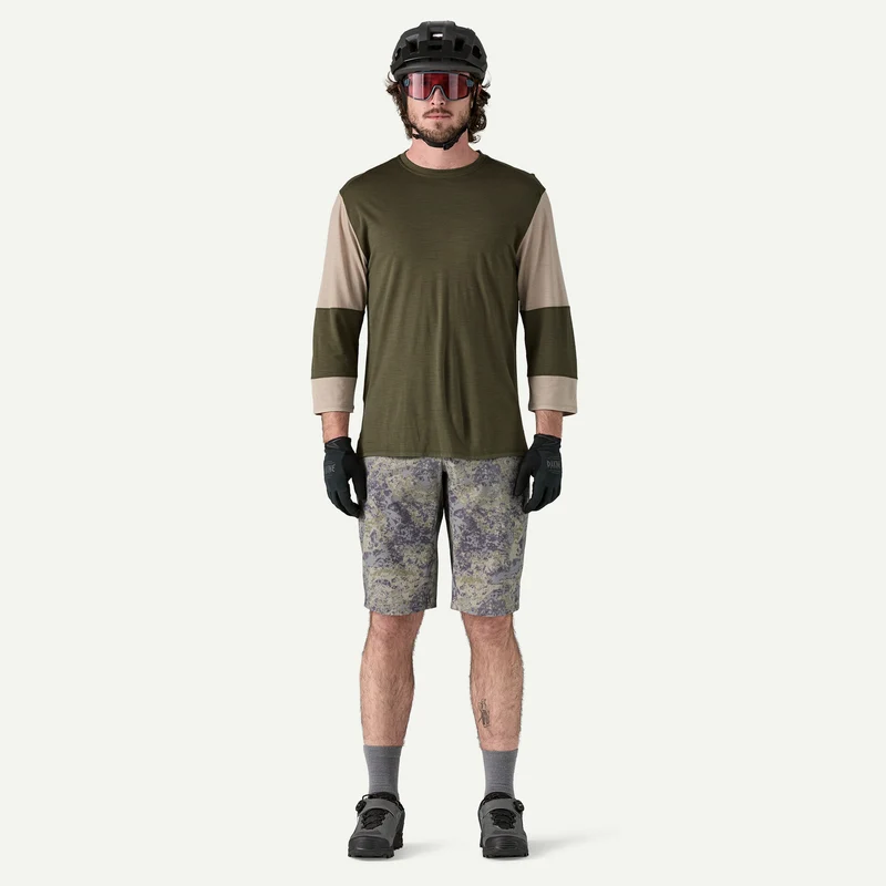 Men's Merino Blend 3/4 Sleeve Bike Jersey