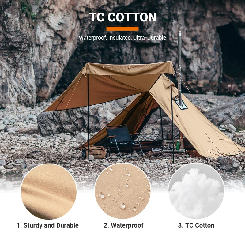 KingCamp Hot Tipi Tent with Stove Jack & Inner Tent