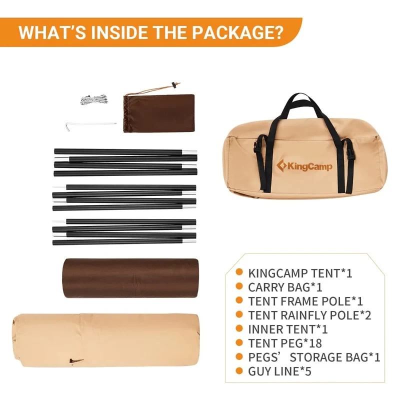KingCamp Hot Tipi Tent with Stove Jack & Inner Tent