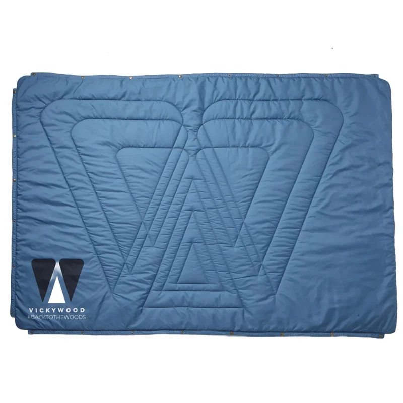 VOITED x VICKYWOOD Fleece Decke MOUNTAIN BLUE