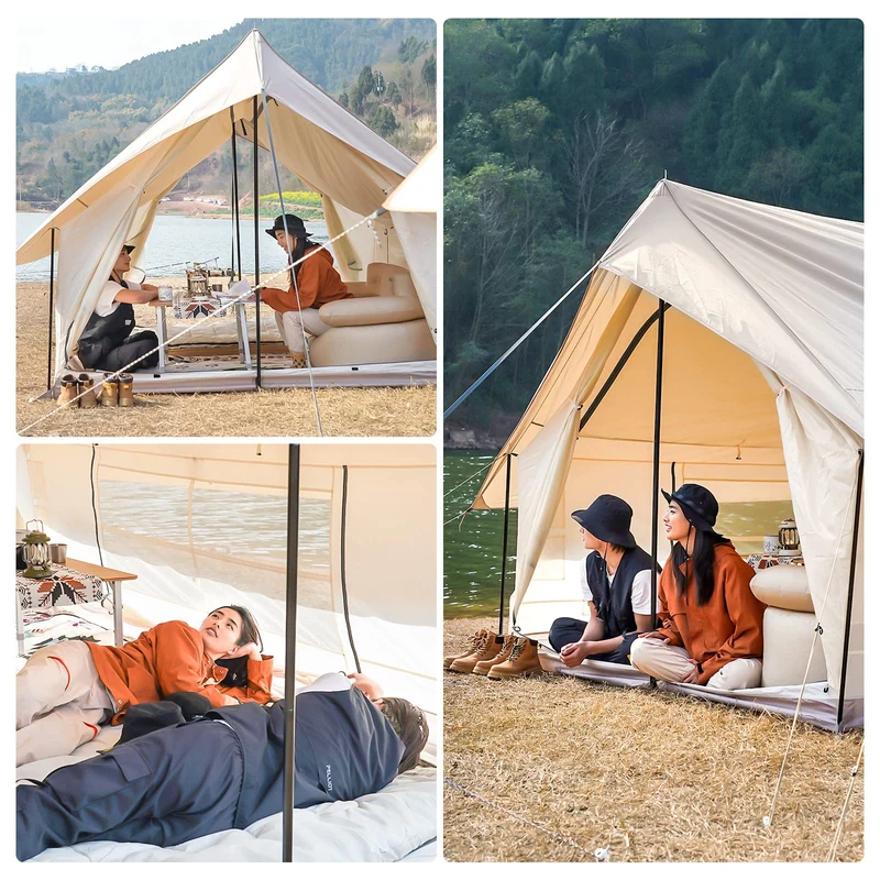 KingCamp Mountain In C2 Double-Layer House Tent Canvas Cabin Tent
