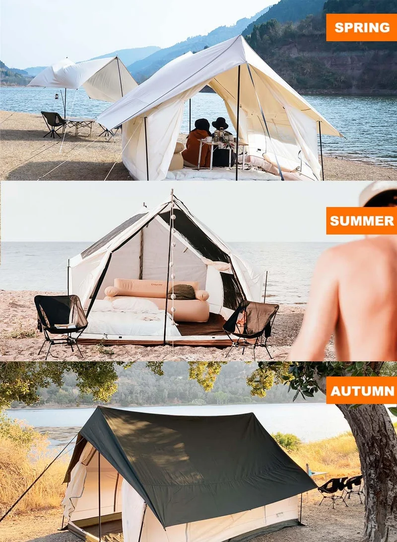KingCamp Mountain In C2 Double-Layer House Tent Canvas Cabin Tent