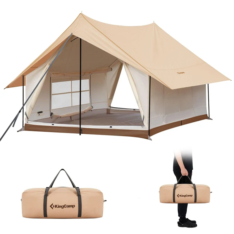KingCamp Mountain In C2 Double-Layer House Tent Canvas Cabin Tent
