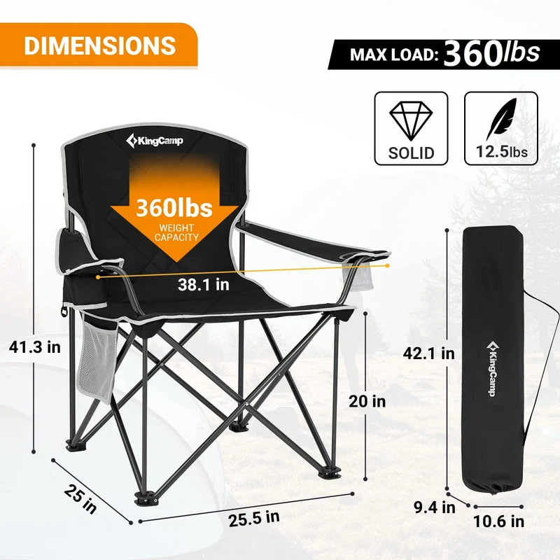 KingCamp Extra-Large Folding Camping Chair