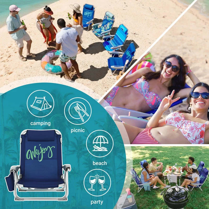 WEJOY Adjustable Beach Chair Set of 2