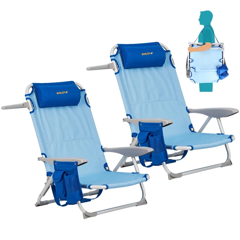 WEJOY Adjustable Beach Chair Set of 2
