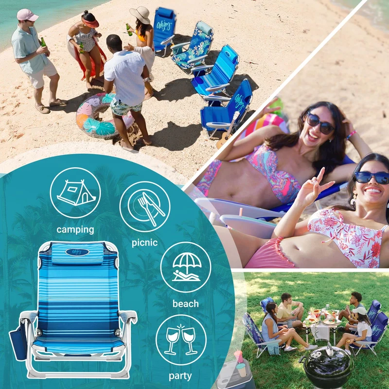 WEJOY Adjustable Beach Chair Set of 2