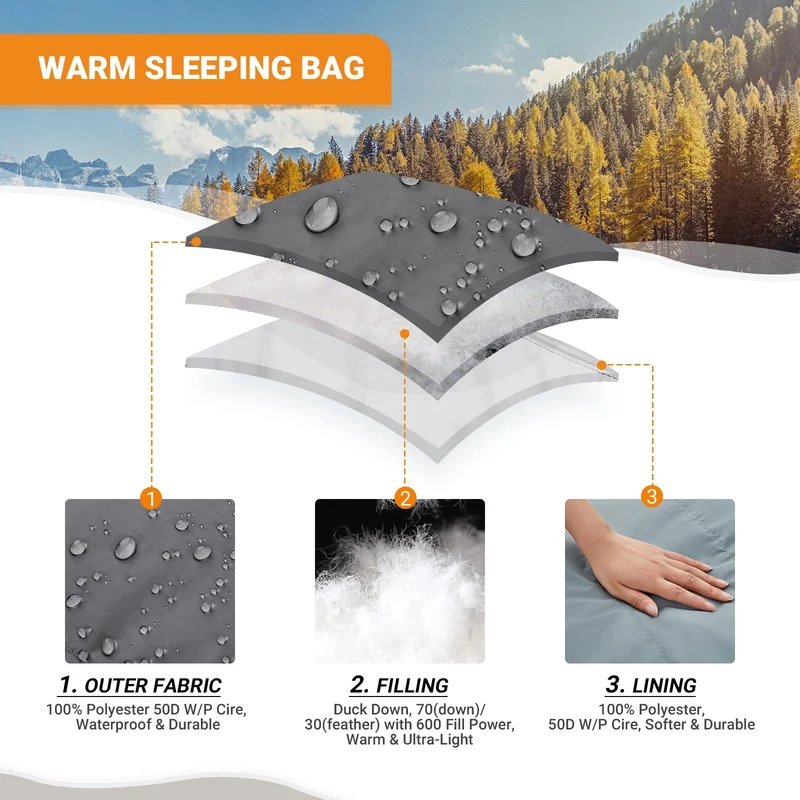 KingCamp PROTECTOR 600 Down Sleeping Bag-Mummy