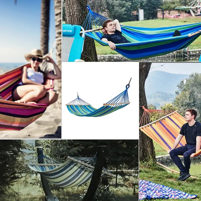 KingCamp Folding Hammock Portable Wooden Stick Hammock