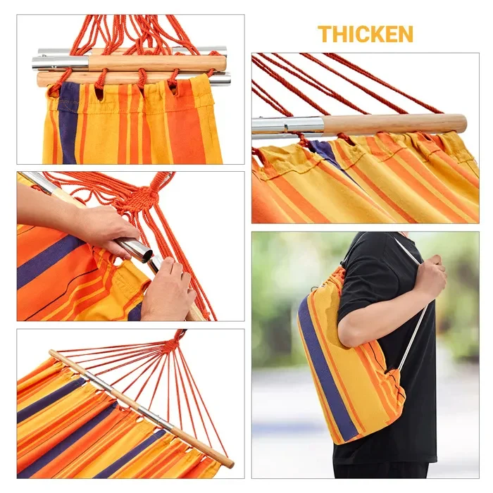 KingCamp Folding Hammock Portable Wooden Stick Hammock