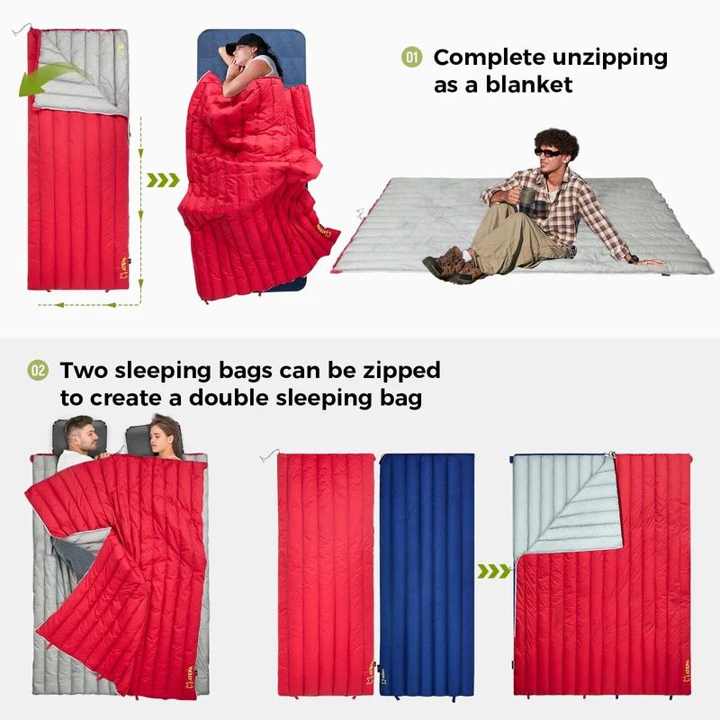 ATEPA Ultralight 650+ FP Duck Down Sleeping Bag