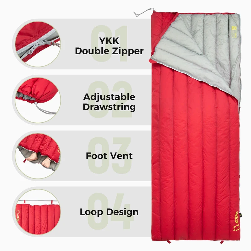 ATEPA Ultralight 650+ FP Duck Down Sleeping Bag
