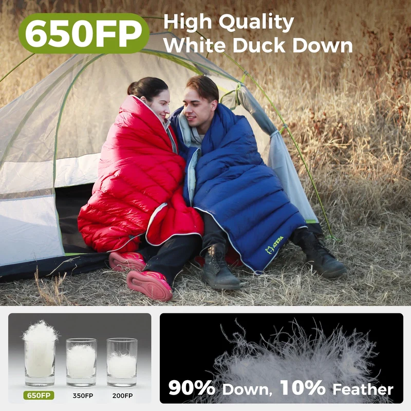 ATEPA Ultralight 650+ FP Duck Down Sleeping Bag