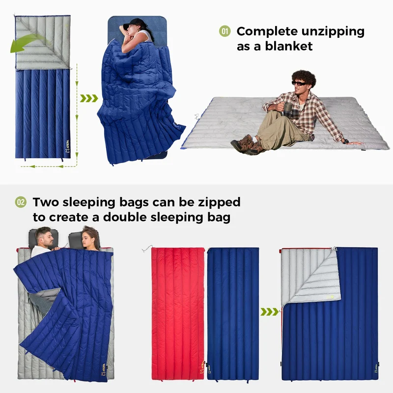 ATEPA Ultralight 650+ FP Duck Down Sleeping Bag