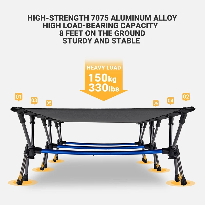 FUNDANGO Aluminum Folding Cot H