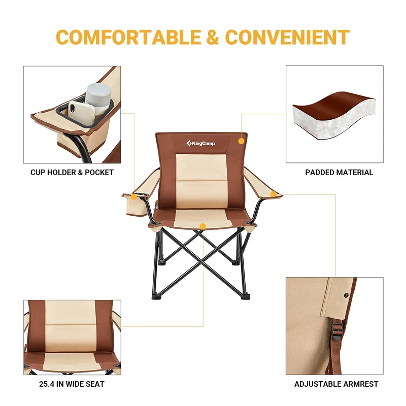 KingCamp Folding Camping Chair with Cup Holder