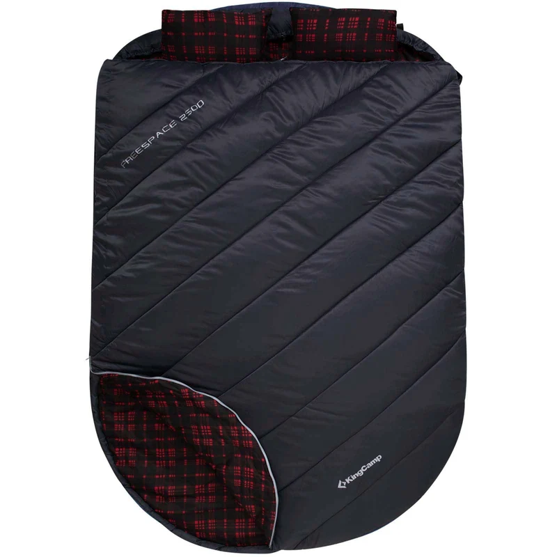 KingCamp FREESPACE 250D Double-Sized Sleeping Bag with 2 Pillows