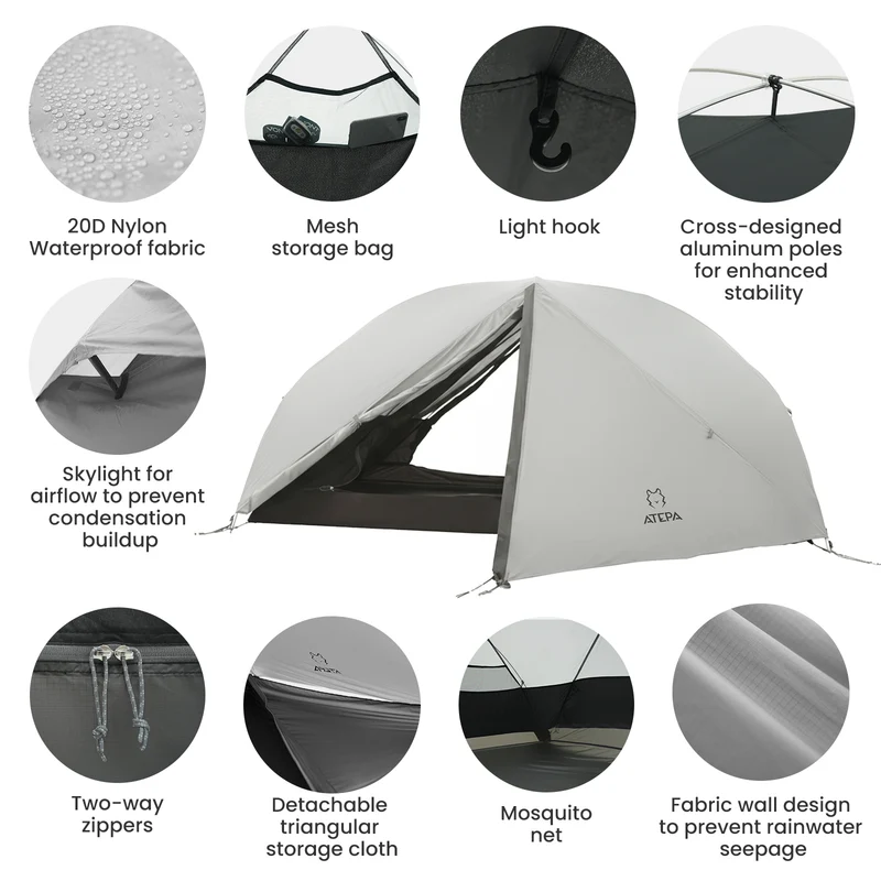 ATEPA 1-Person Ultralight Backpacking Tent