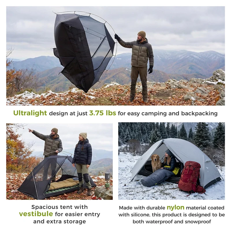 ATEPA 1-Person Ultralight Backpacking Tent