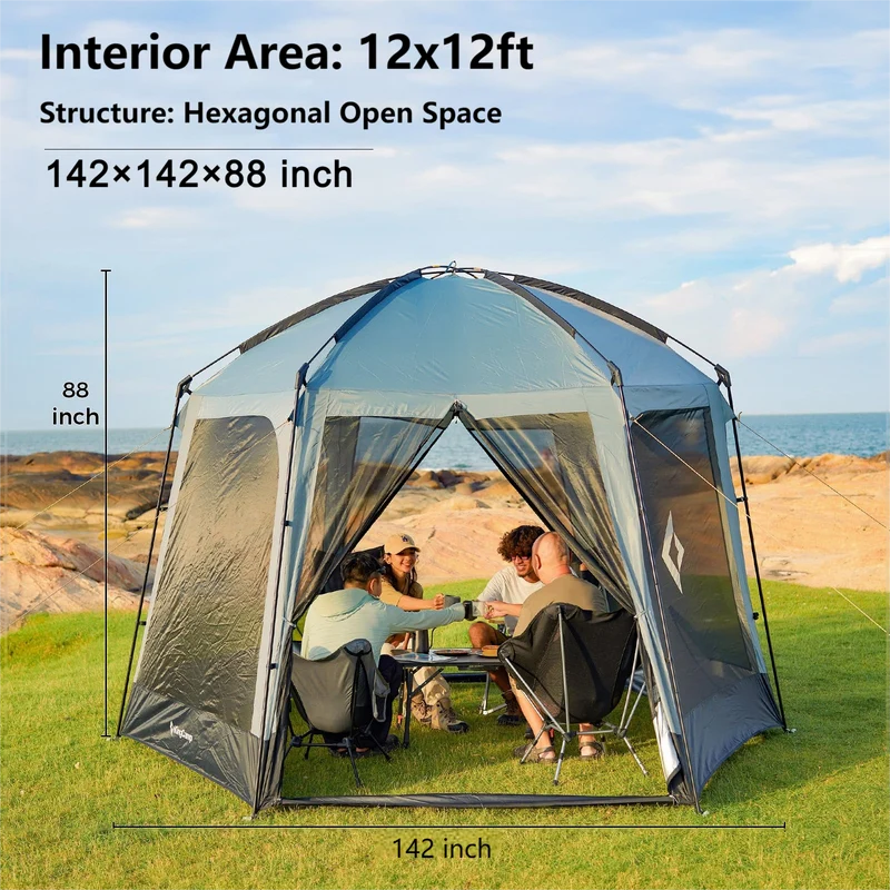 KingCamp CAIRO 6-Sided Screen Gauze Tent For 4-6 Person
