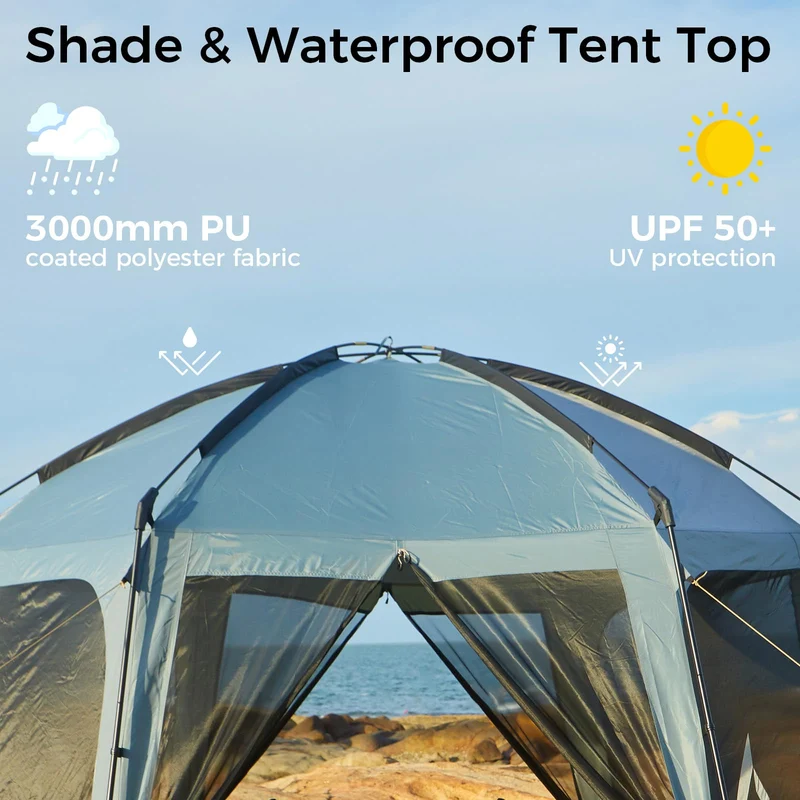 KingCamp CAIRO 6-Sided Screen Gauze Tent For 4-6 Person