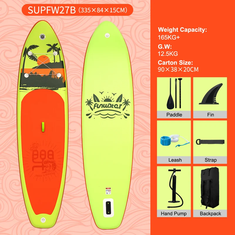 FunWater Inflatable Stand Up Paddle Board Surfboard 335cm