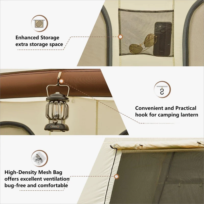 KingCamp NUOVA AIR Inflatable Tunnel Tent 4 Person Camping Tent