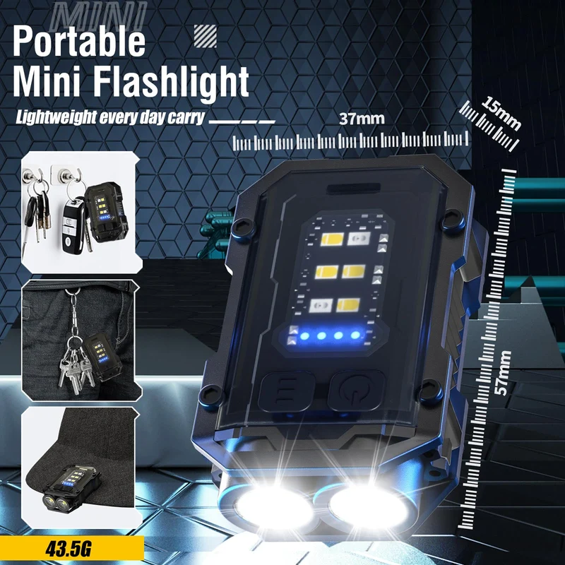 KinWild LED Small Powerful EDC Flashlight